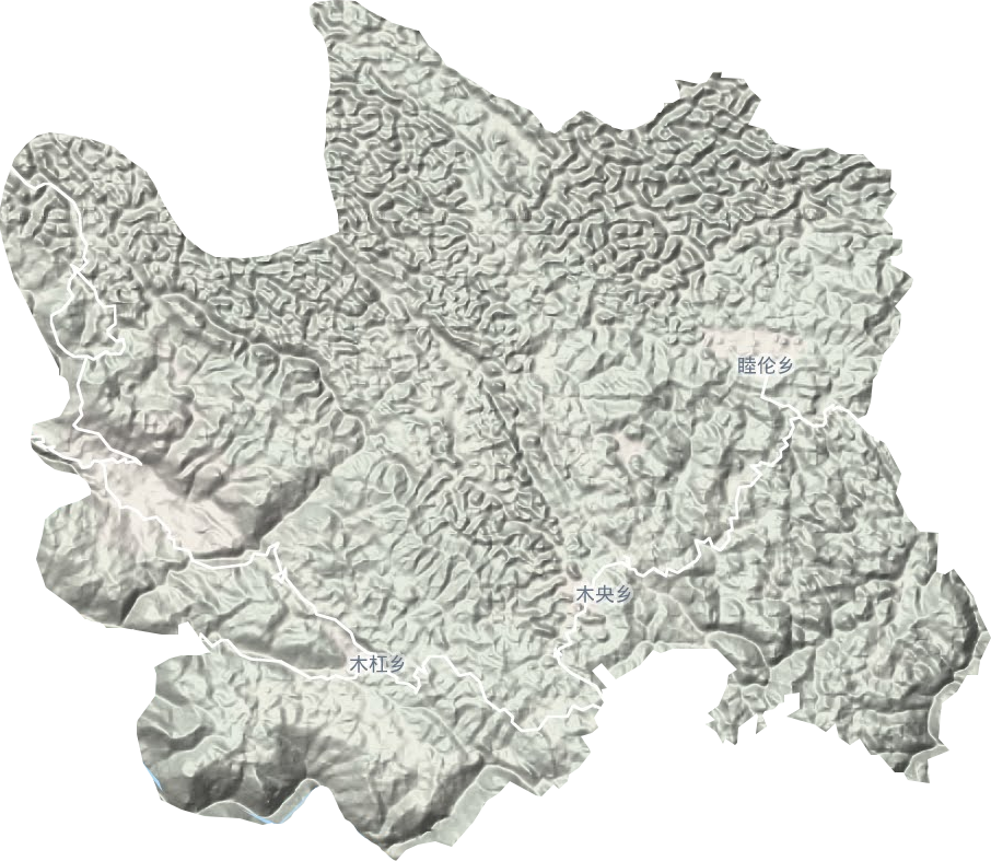 木央镇地形地图
