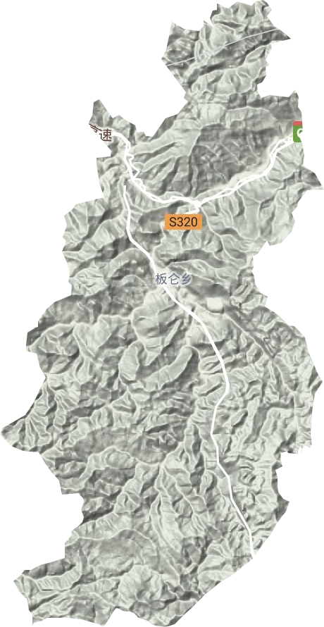 板仑乡地形地图