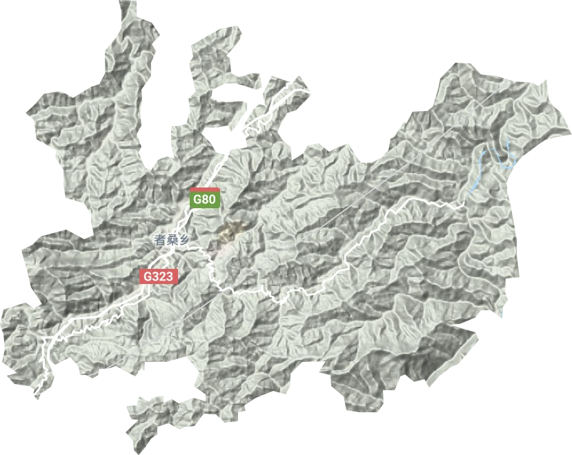 者桑乡地形地图