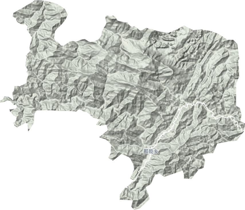 那能乡地形地图