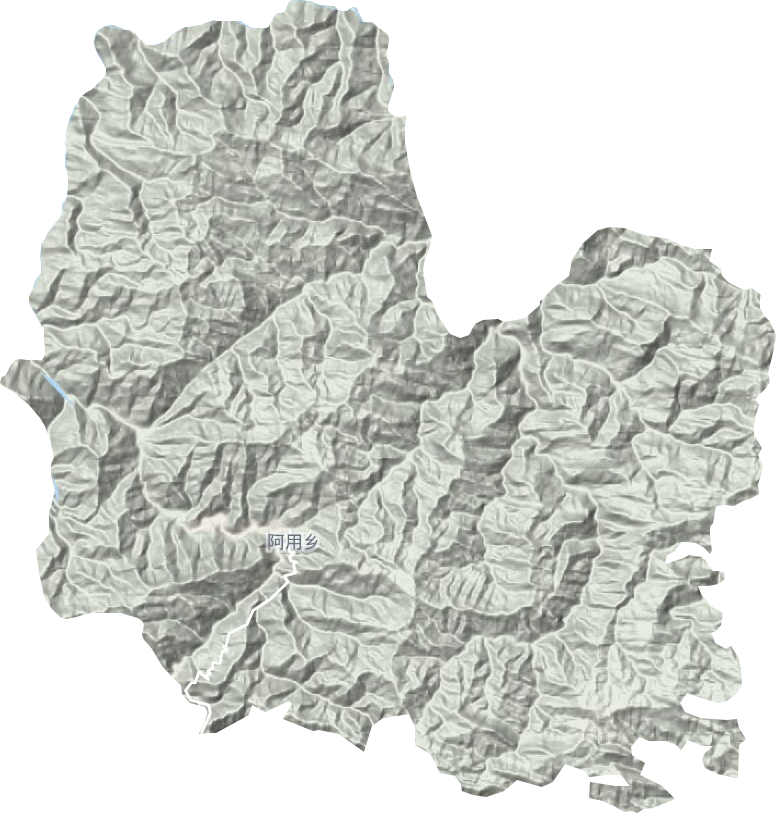 阿用乡地形地图