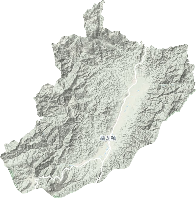 勐龙镇地形地图