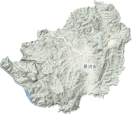 景讷乡地形地图