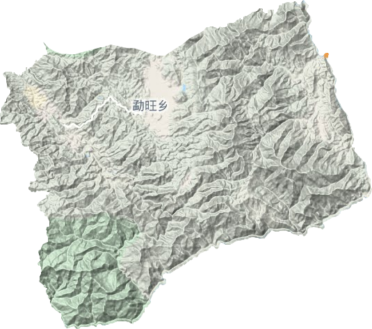 勐旺乡地形地图