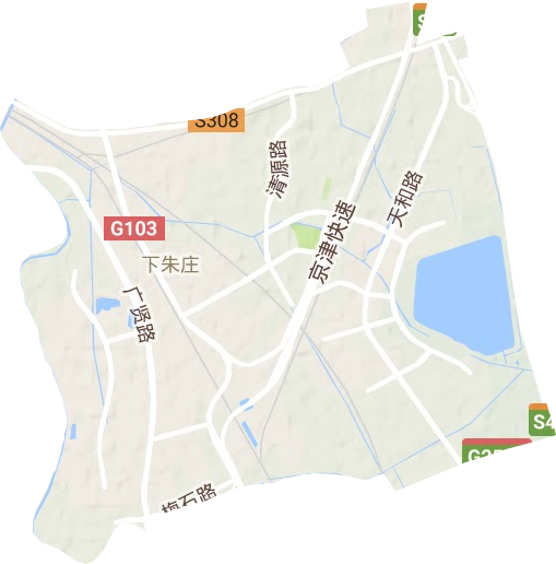 下朱庄街道地形地图