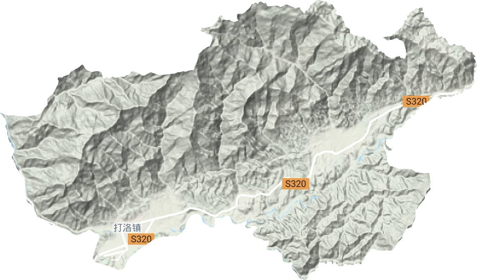 打洛镇地形地图