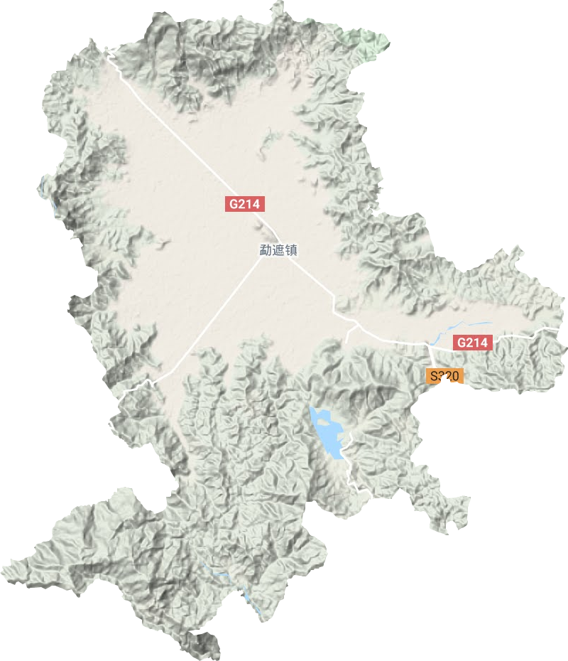 勐遮镇地形地图