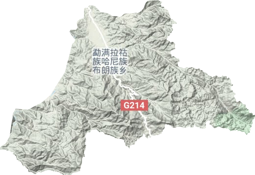 勐满镇地形地图
