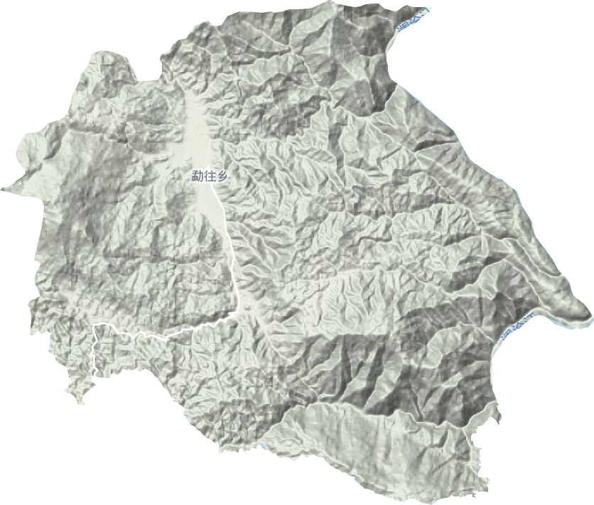 勐往乡地形地图
