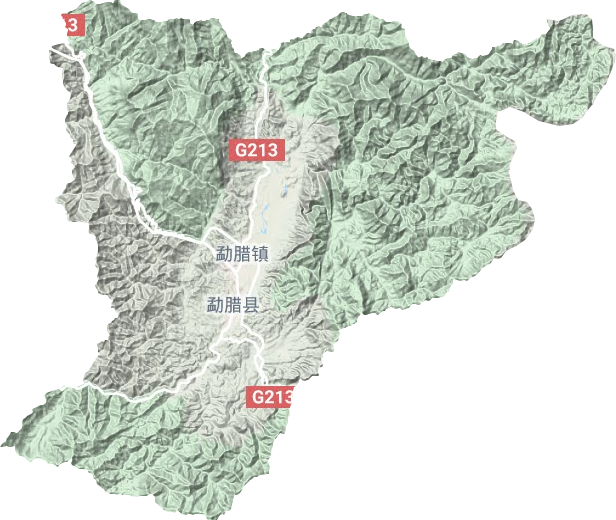 勐腊镇地形地图