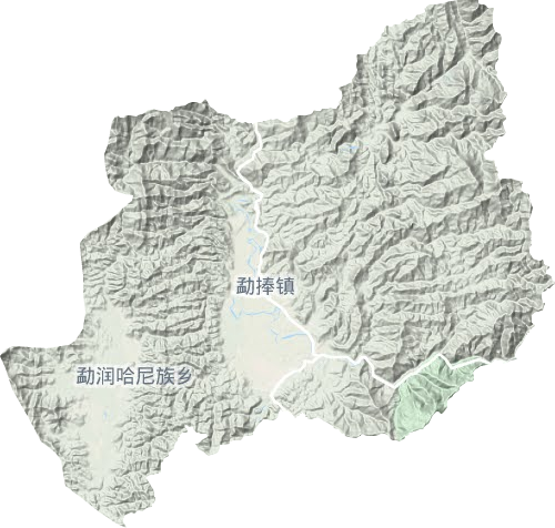 勐捧镇地形地图