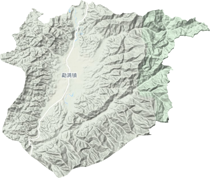 勐满镇地形地图