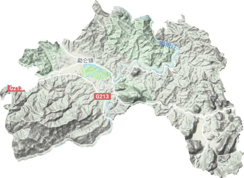勐仑镇地形地图
