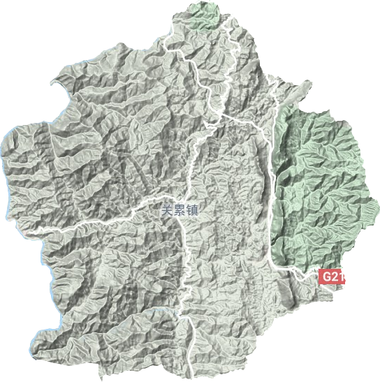关累镇地形地图