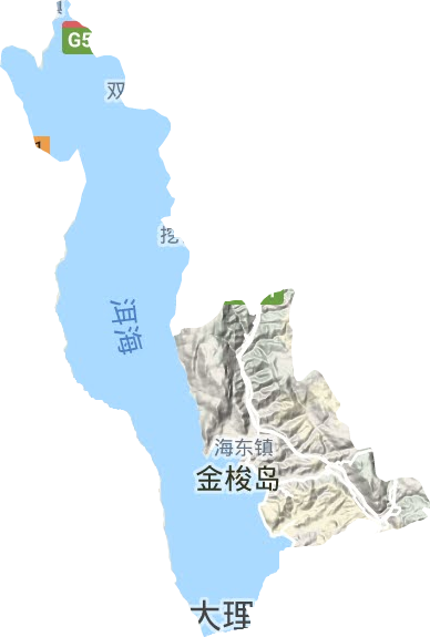 海东镇地形地图