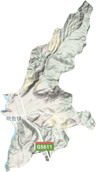 挖色镇地形地图