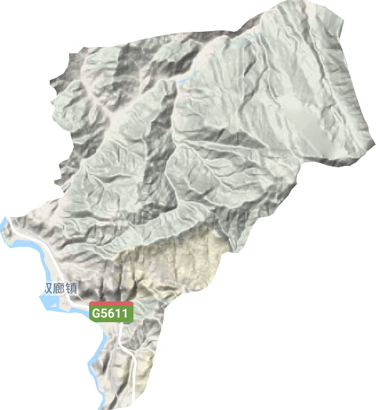 双廊镇地形地图
