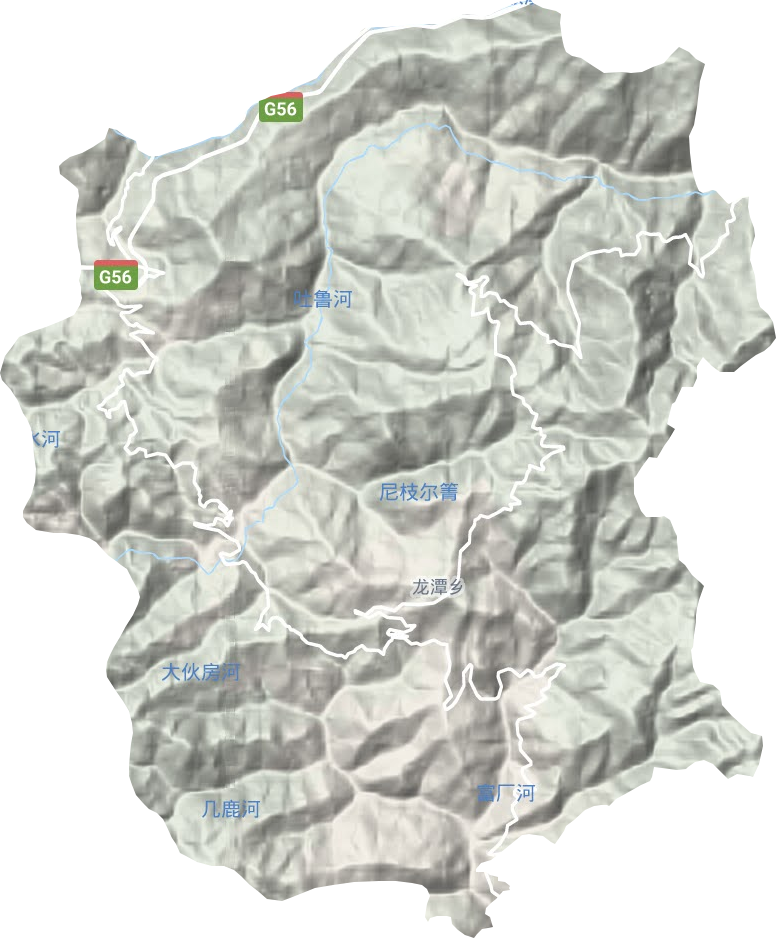 龙潭乡地形地图