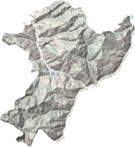 鸡街乡地形地图