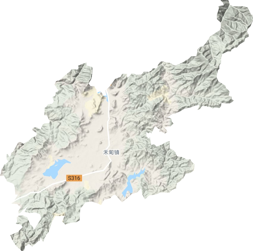 禾甸镇地形地图
