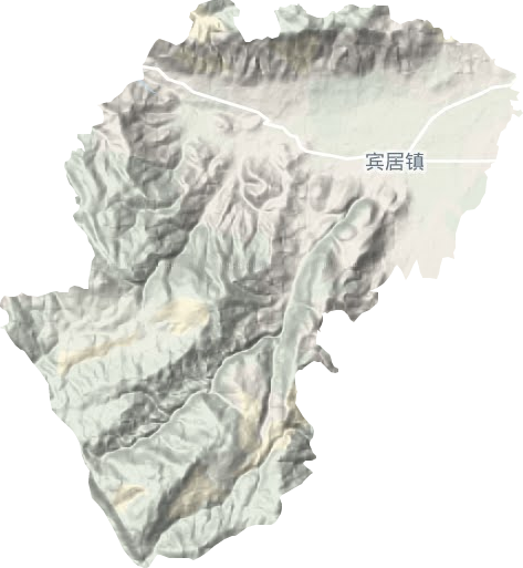 宾居镇地形地图