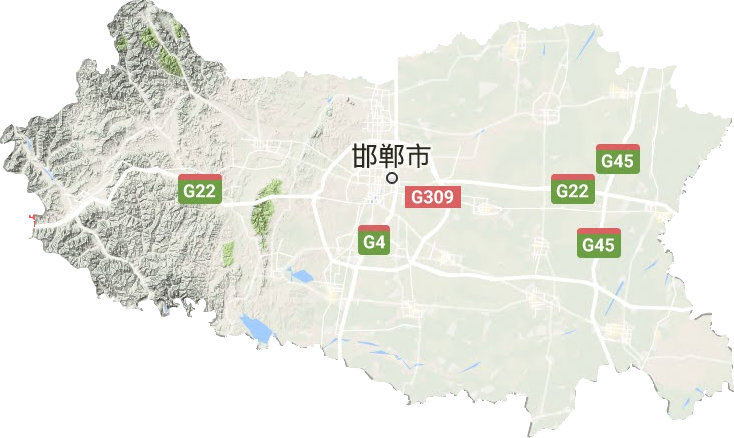 邯郸市地形地图