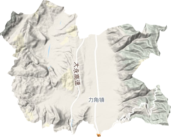 力角镇地形地图