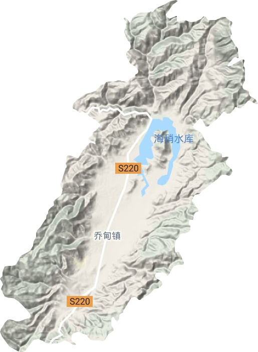 乔甸镇地形地图