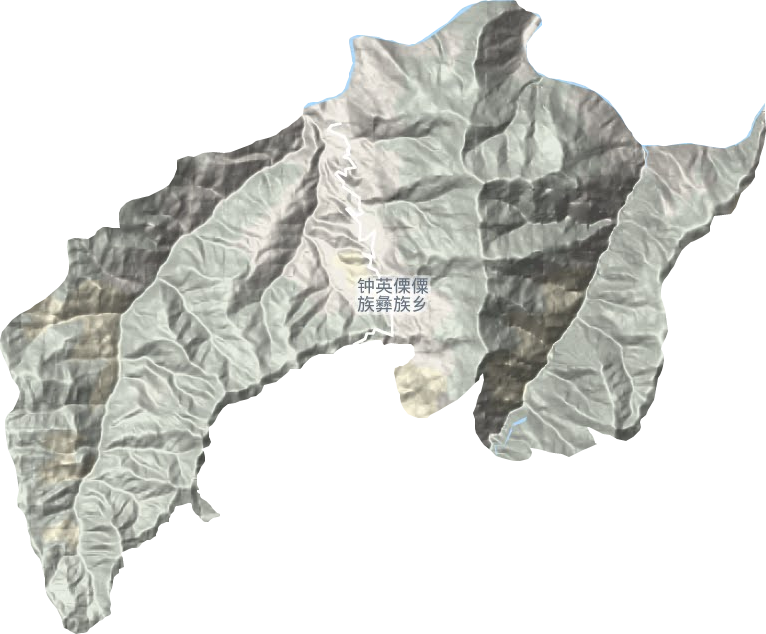钟英傈僳族彝族乡地形地图