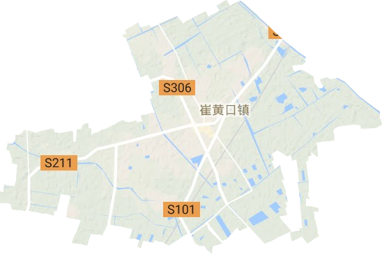 崔黄口镇地形地图
