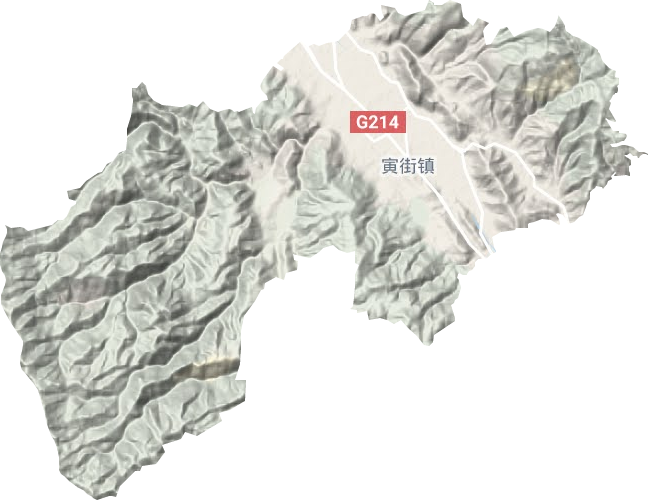 寅街镇地形地图