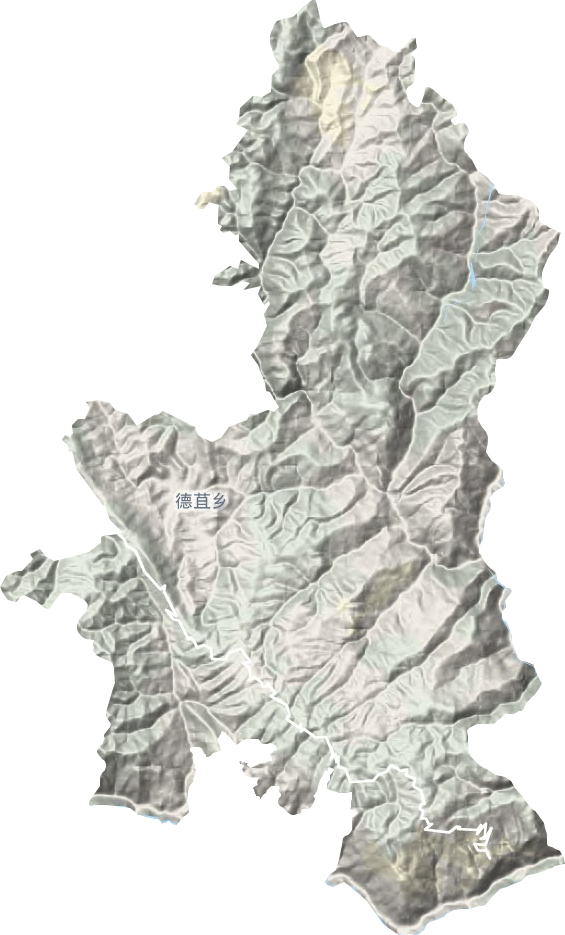 德苴乡地形地图