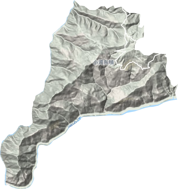 小湾东镇地形地图