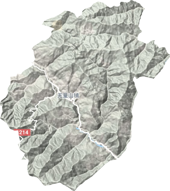 无量山镇地形地图