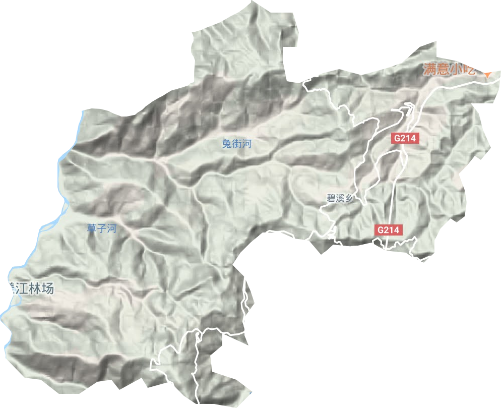 碧溪乡地形地图