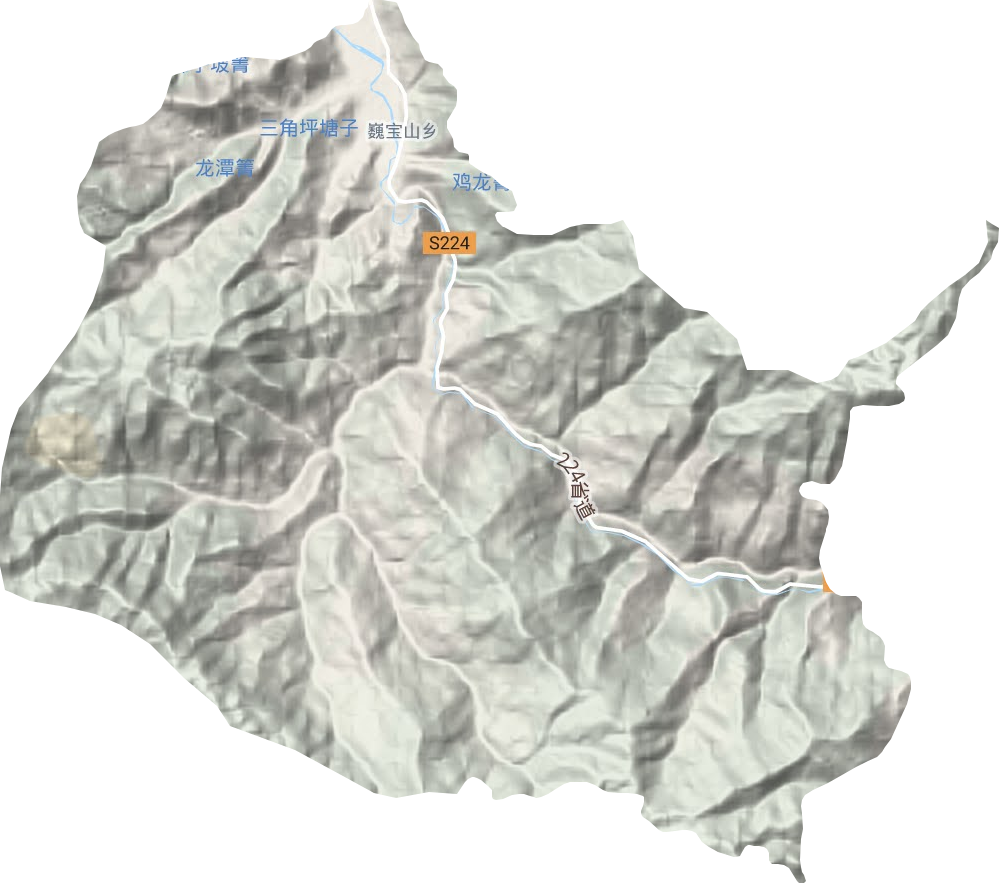 巍宝山乡地形地图