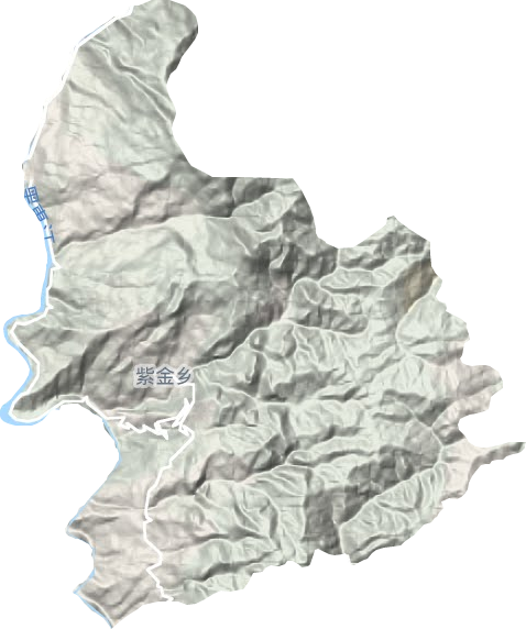 紫金乡地形地图