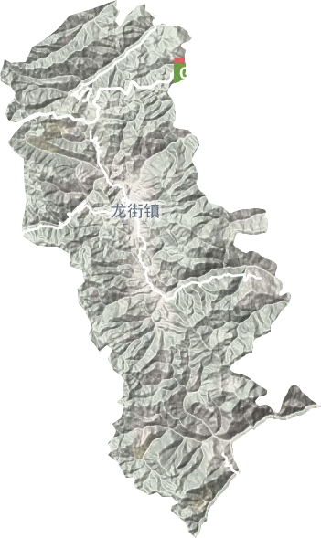 龙街镇地形地图