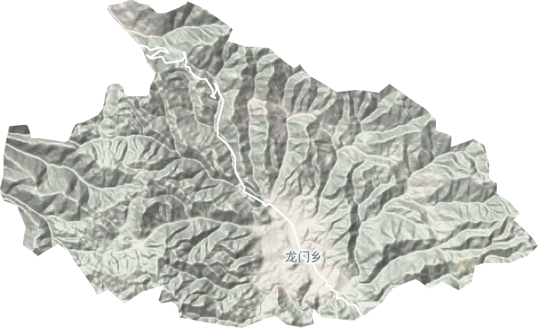 龙门乡地形地图
