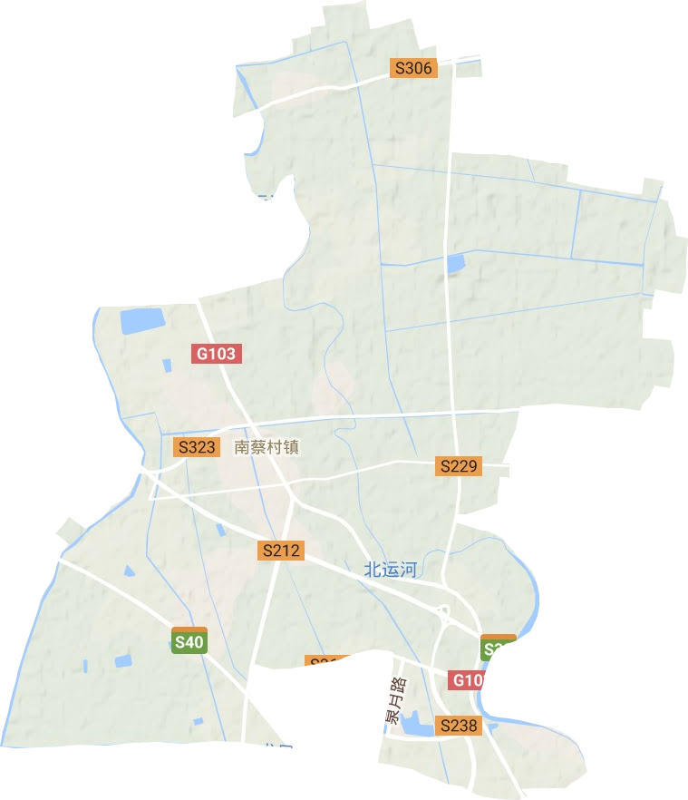 南蔡村镇地形地图