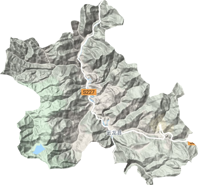 诺邓镇地形地图
