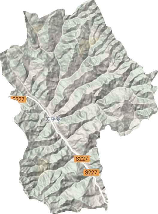 关坪乡地形地图