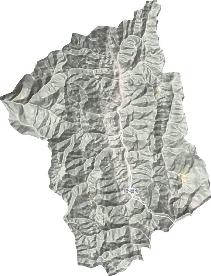 检槽乡地形地图