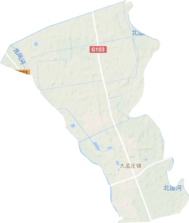 大孟庄镇地形地图