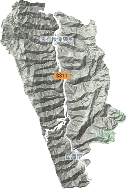 苗尾傈僳族乡地形地图