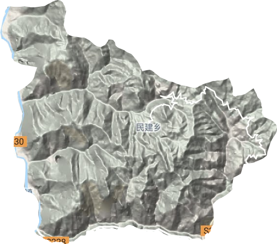 民建乡地形地图