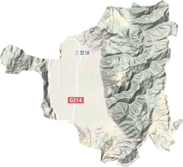 三营镇地形地图