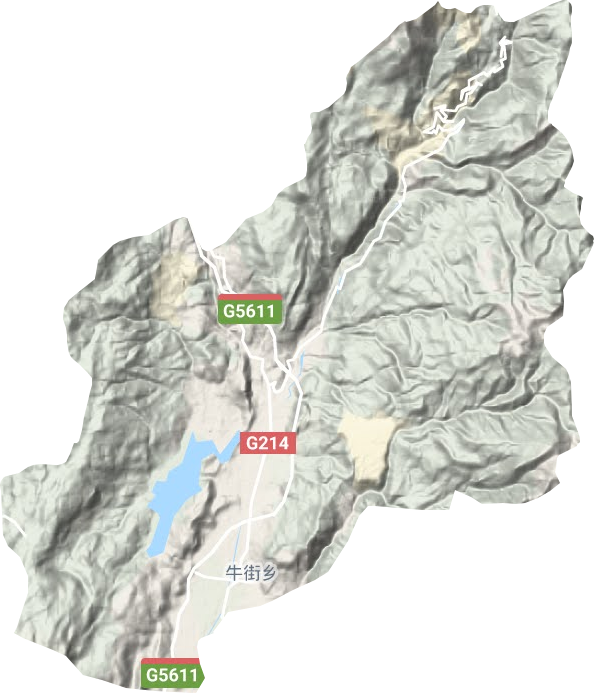 牛街乡地形地图