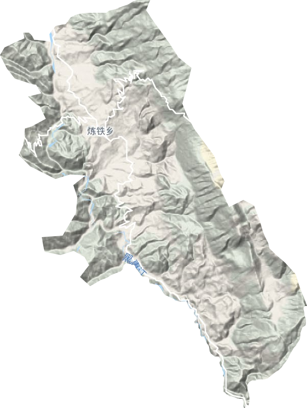 炼铁乡地形地图