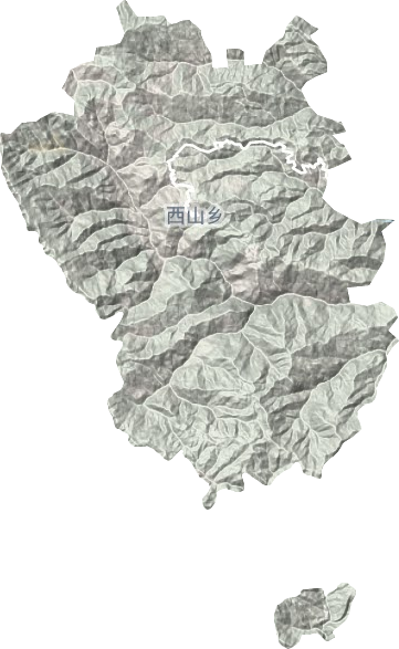 西山乡地形地图